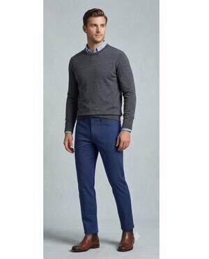NWT Men's Away The Staple Travel Pant Cotton Tencel Blue Straight Leg 33